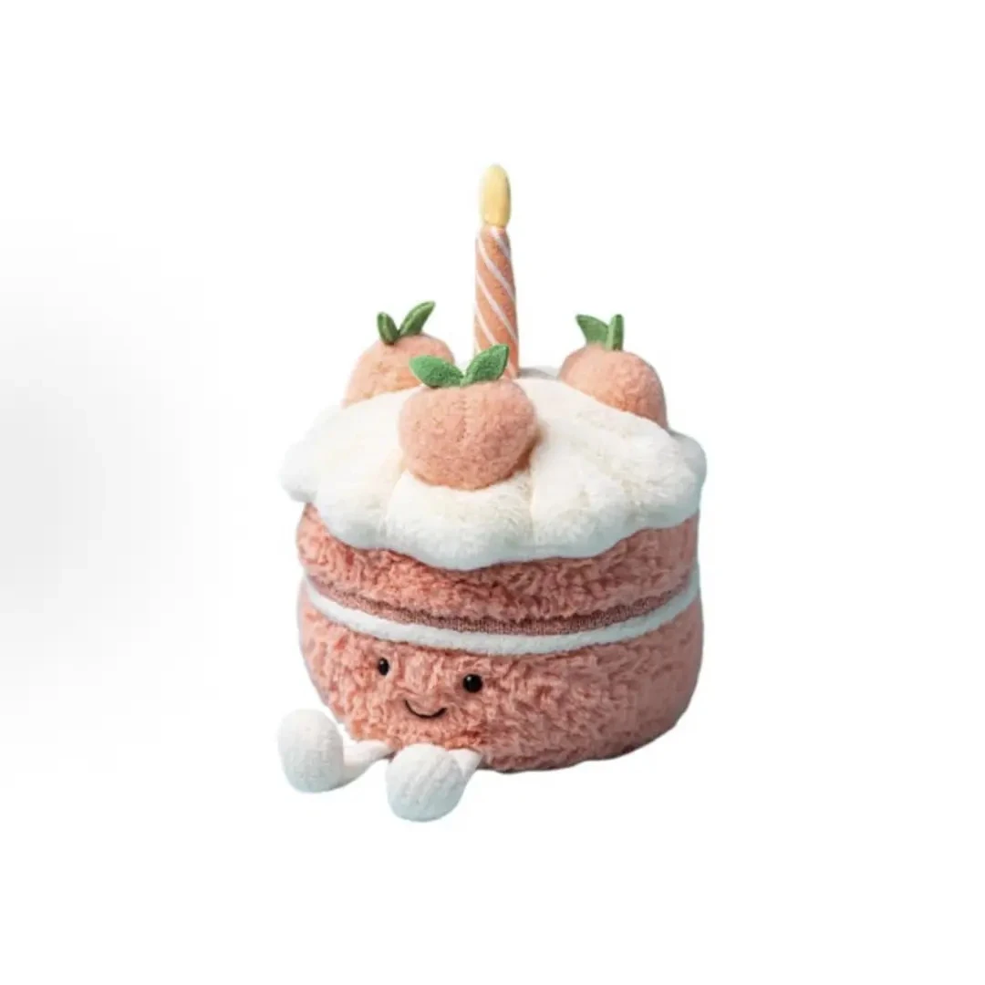 趣味桃子蛋糕毛绒玩具生日礼物玩偶公仔送礼