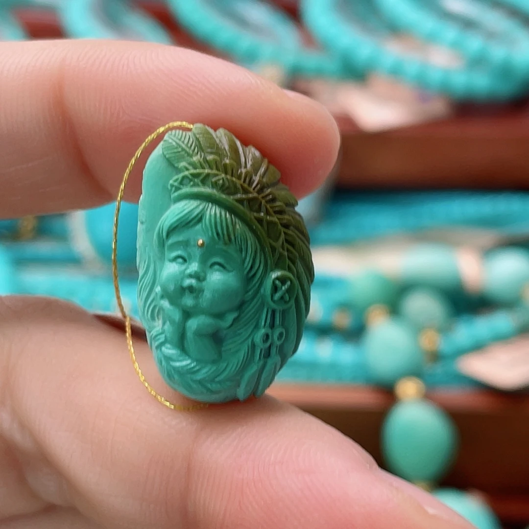 未镶嵌绿松石珠宝半成品
