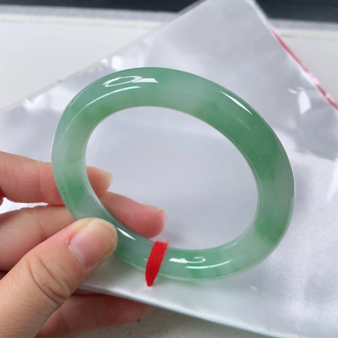 未镶嵌手镯翡翠 圆条满绿②⑦⑤