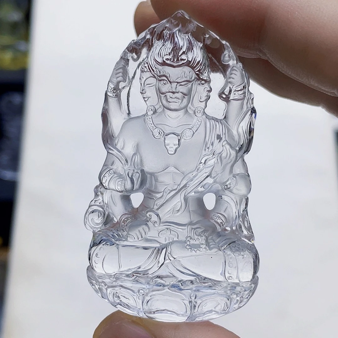 一***用颈饰未镶嵌水晶白水晶大师精雕不动尊菩萨