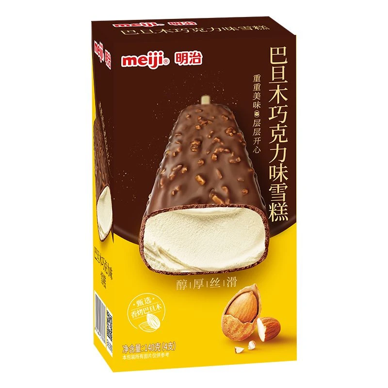 明治（meiji）巴旦木巧克力味雪糕 140g（4支）/盒