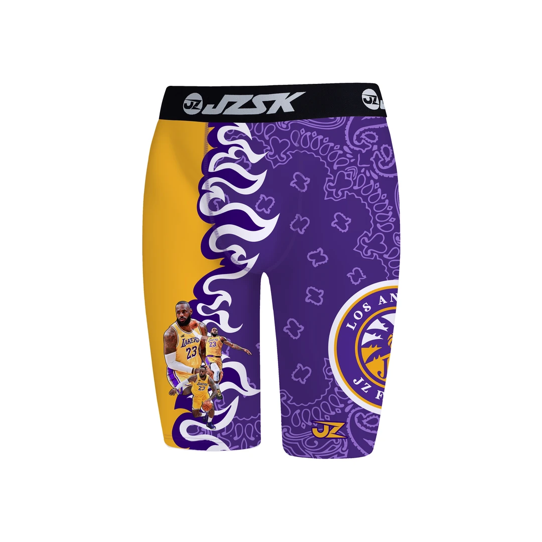 【JZ詹姆斯系列紧身裤2.0】美式运动篮球健身高弹速干印花打底裤