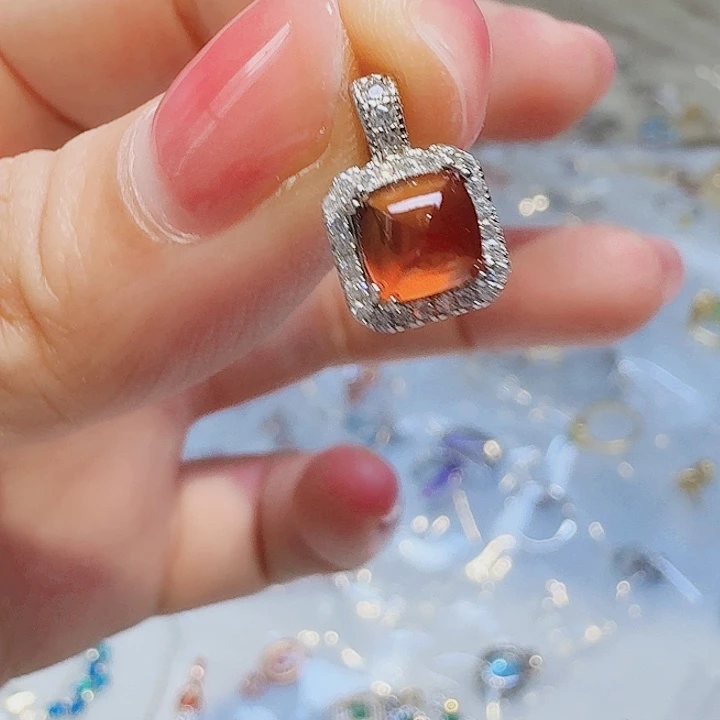 吊坠925银合成立方氧化锆