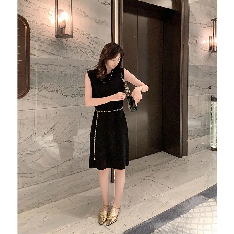 美洋MEIYANG 温莎连衣裙 14针双曲纱_圆领宽松无袖背心长裙P