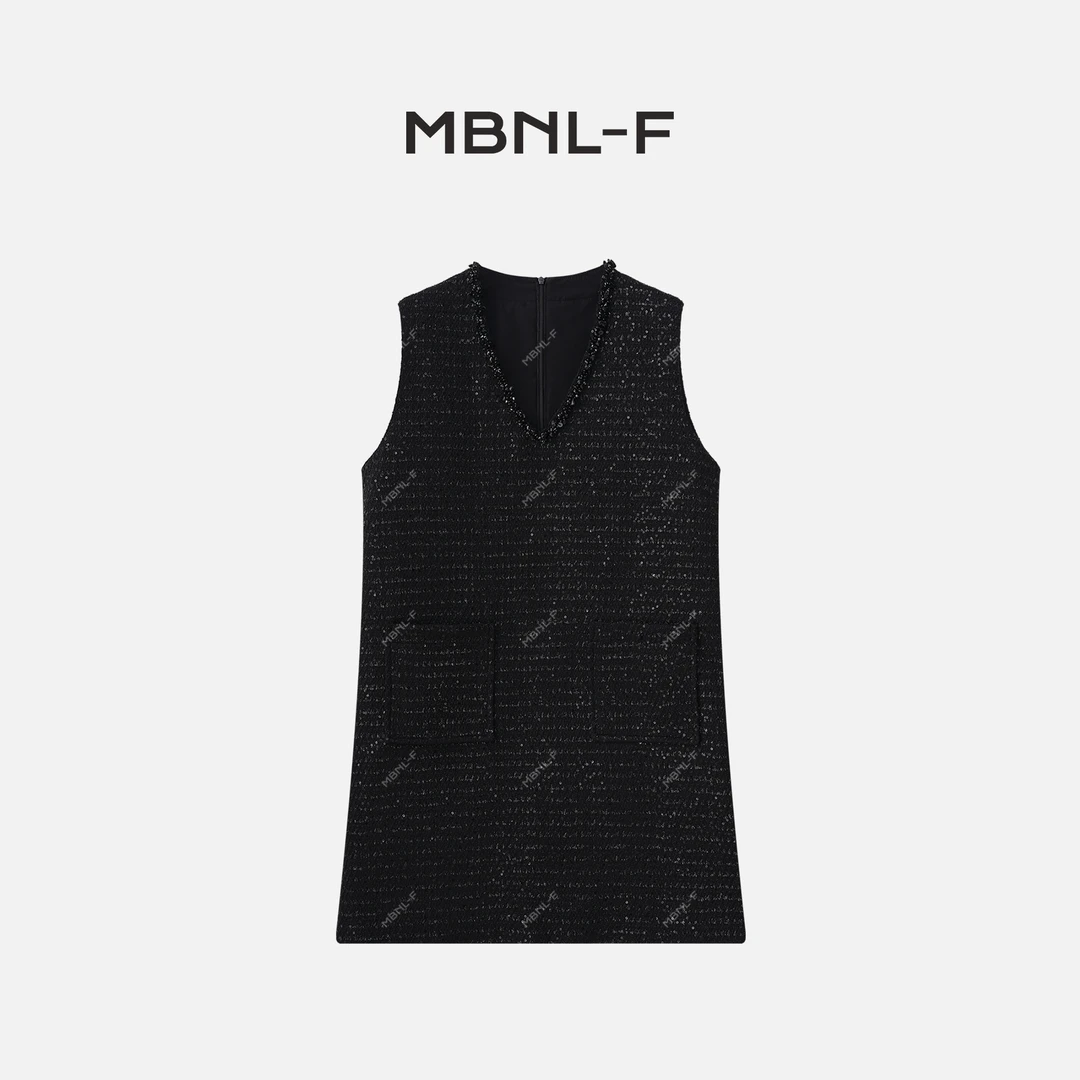 MBNL-F“璀璨之星” 2024F/W新品 高奢感无袖连衣裙 秦磊XM-TZ15693