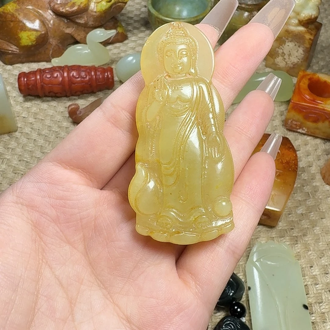 白玉菩提吊坠挂件