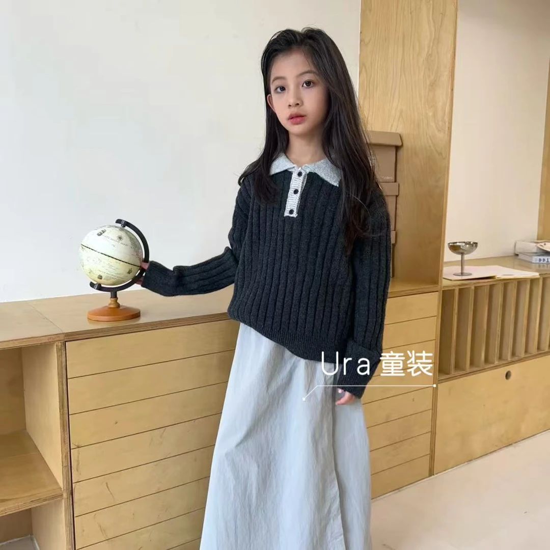 URA【现货】【极简从绒】秋款毛衣上新女童中大童亲子-UM25808