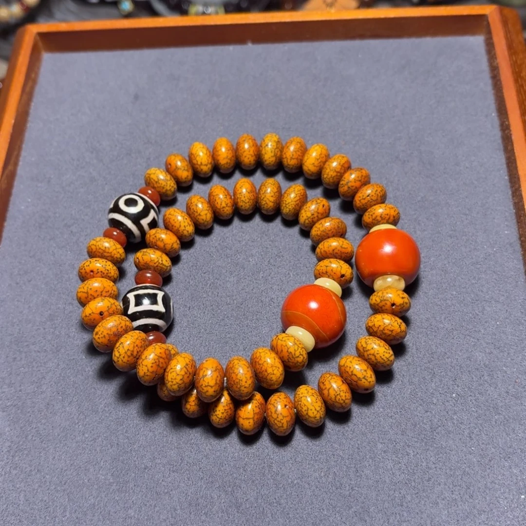 吊坠星月菩提老星月双圈12mm