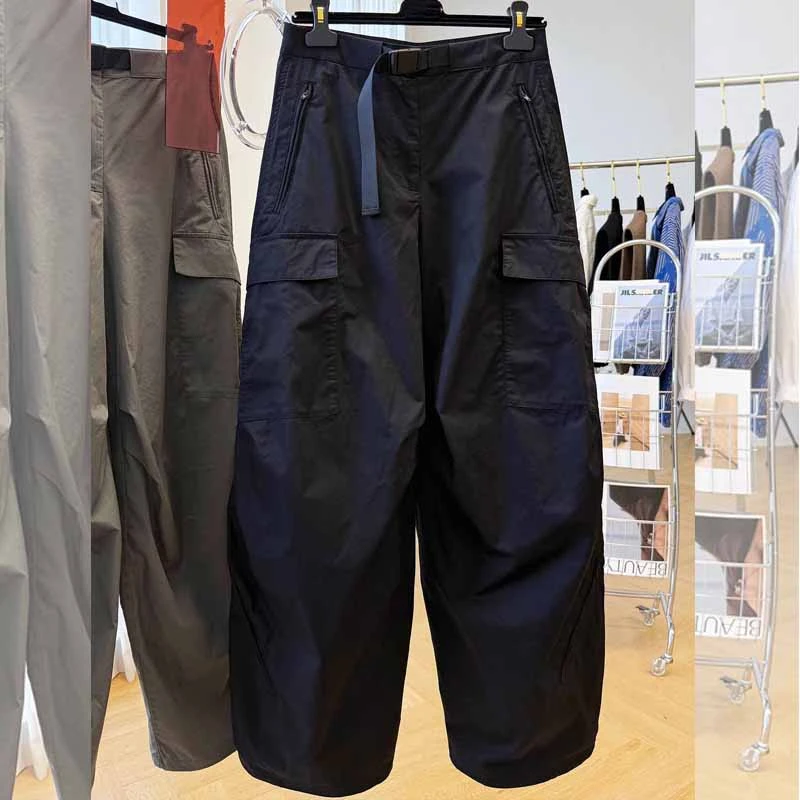 设计感别致复古工装裤女春秋季高腰休闲裤显瘦个性潮流长裤子百搭