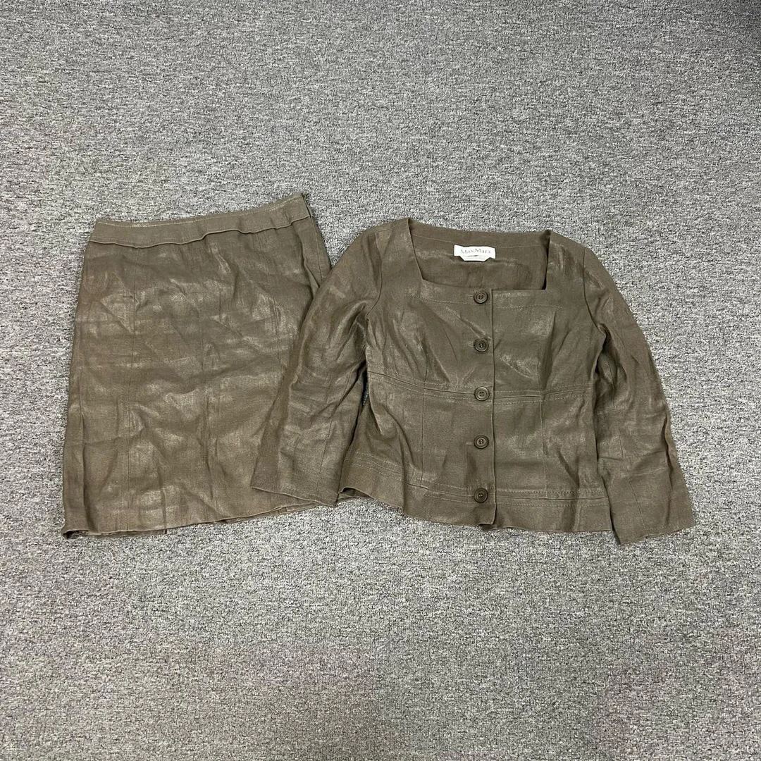 99新 MaxMara maxmara 棉麻 套装