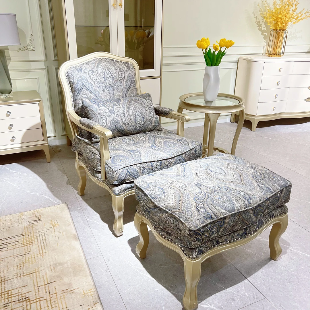 美式轻奢老虎椅/别墅复古单人椅/客厅阳台休闲椅/家用北欧老虎椅