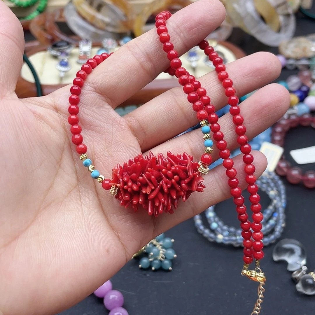 手链银S925镶嵌烟晶