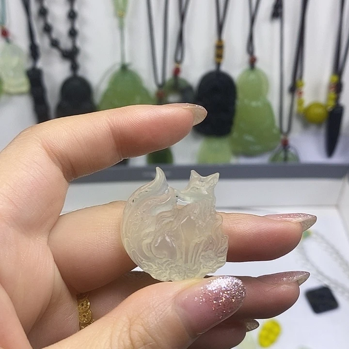 蛇纹石玉合金颈饰8