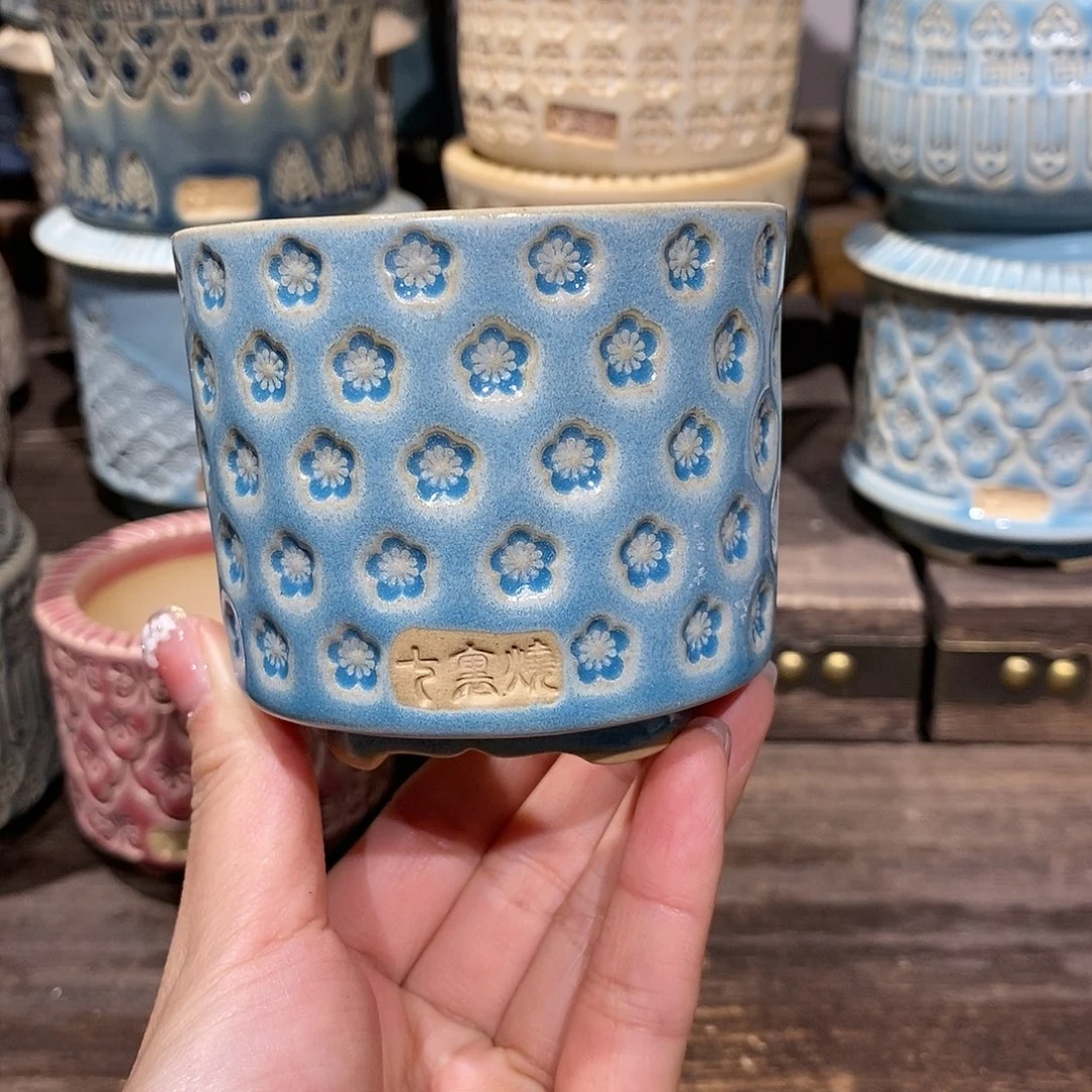 七里烧花盆1-21-001口径6