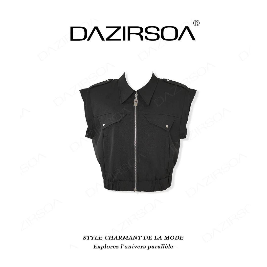 DAZIRSOA/达姿“重塑权利”时尚百搭复古洋气个性小众马甲 Y163