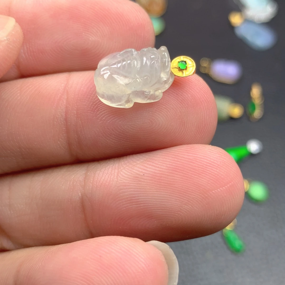 【闪购商品】颈饰18K金镶嵌翡翠翡翠