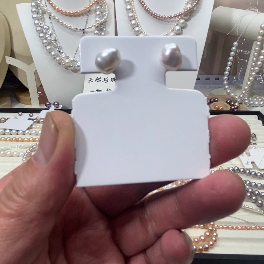 淡水珍珠耳饰银S925镶嵌