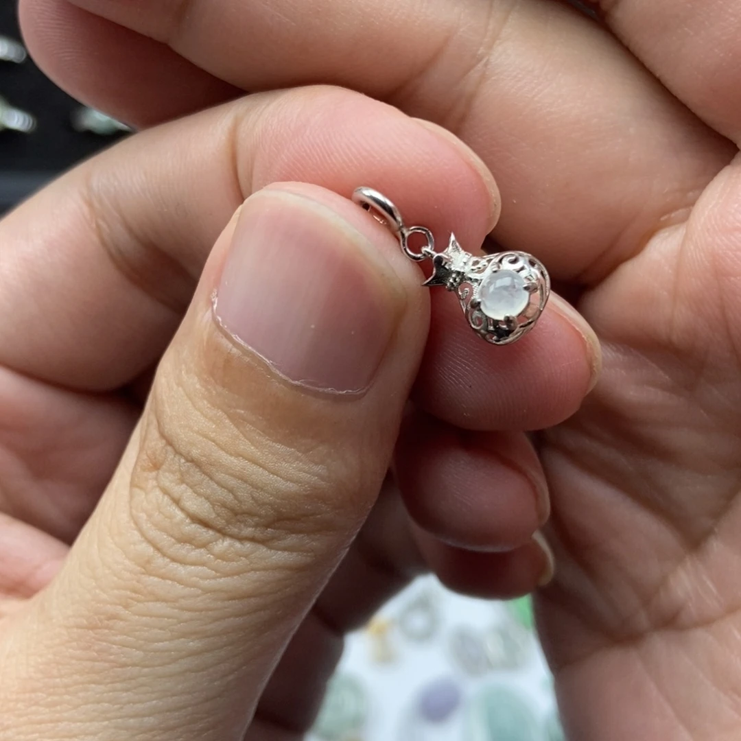 翡翠银S925镶嵌颈饰