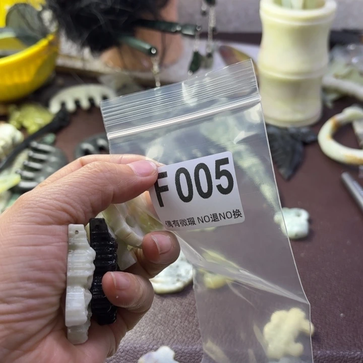 蛇纹石玉发饰合金呆****丶