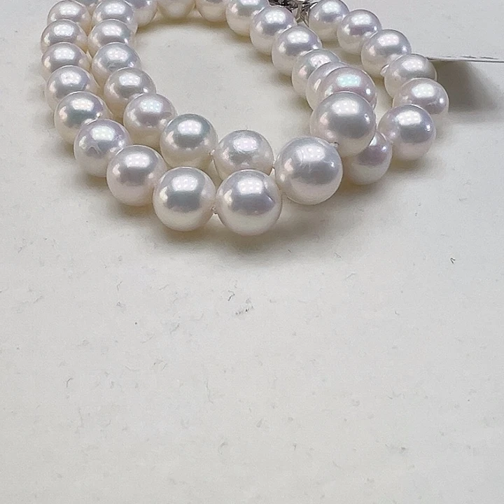 淡水珍珠银S925镶嵌颈饰➕10-11高品极光炫彩白