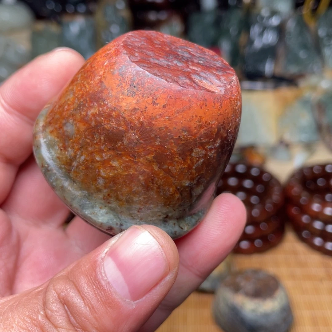 不***华岫岩河磨玉（透闪石质玉）未镶嵌颈饰234