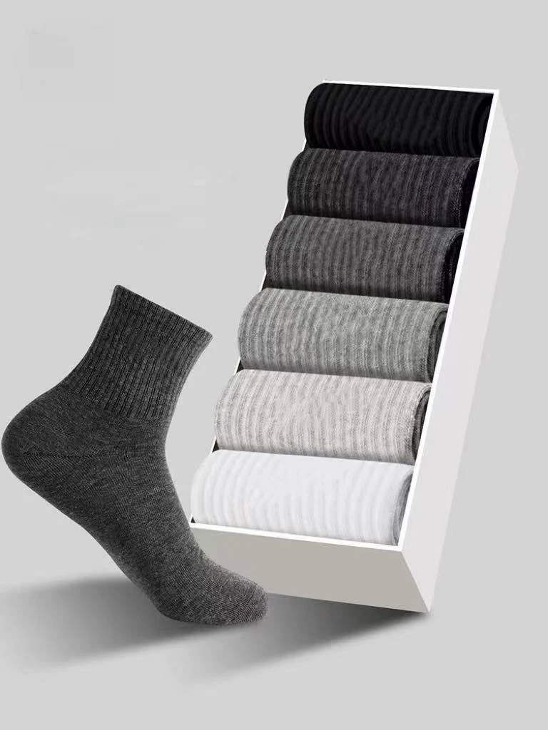 白色袜子中筒袜时尚运动袜吸汗透气棉袜跑步袜男女款