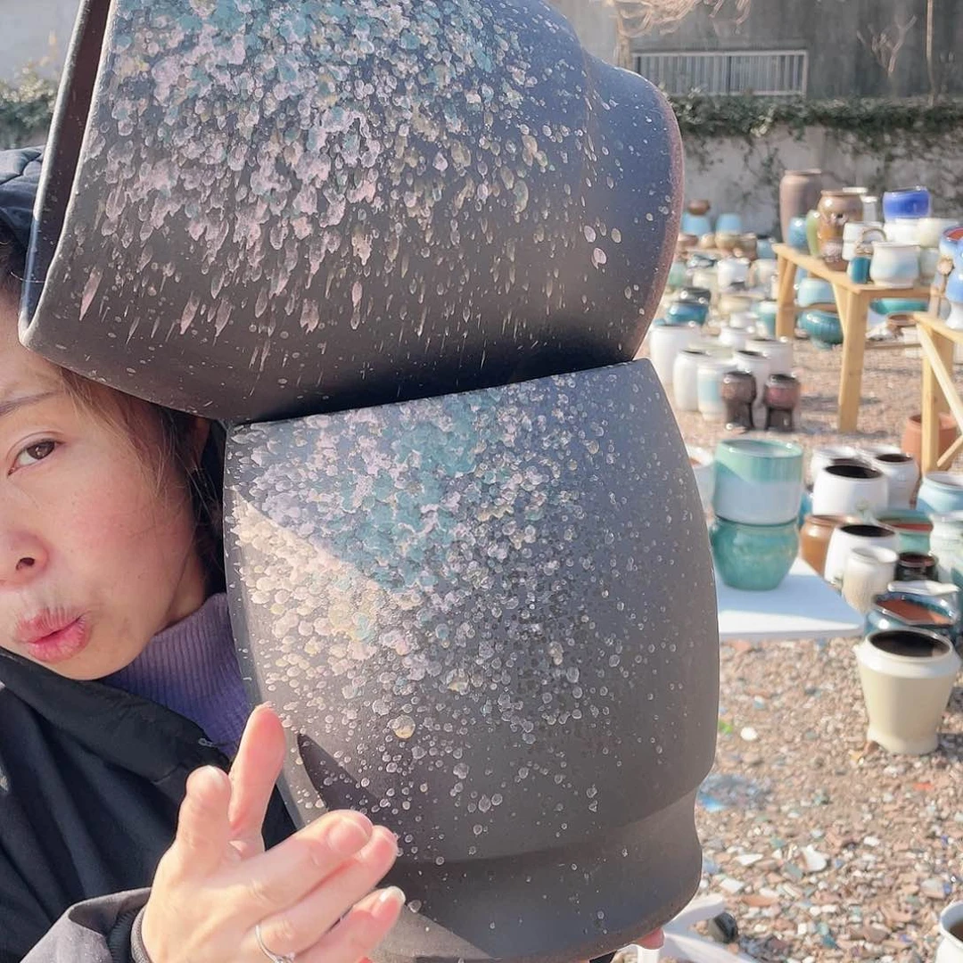 红陶王嫂花盆0118-146