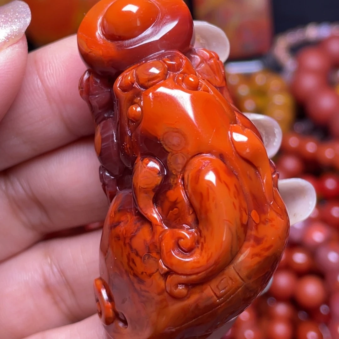 南红玛瑙未镶嵌吊坠(赠链)