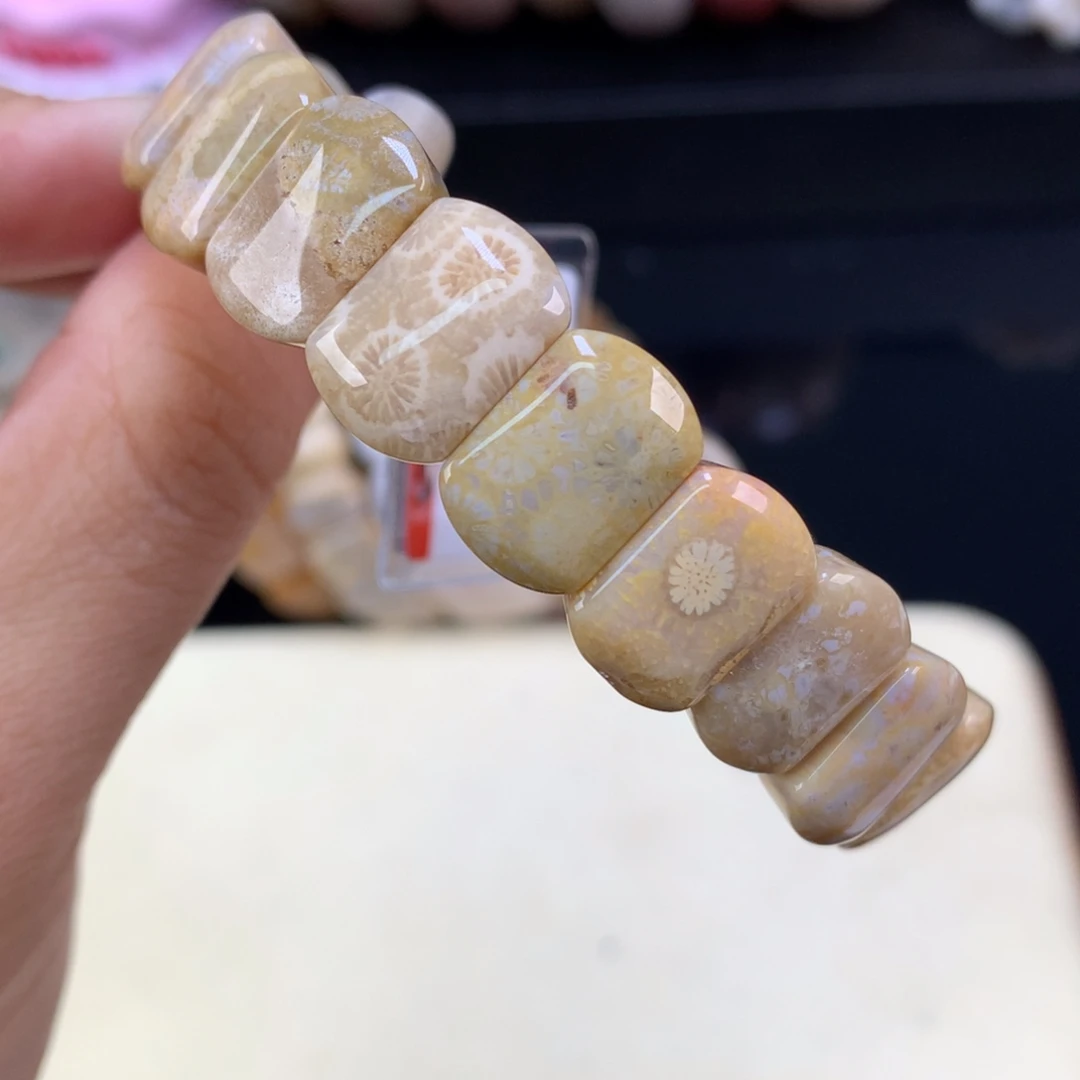 硅化珊瑚（珊瑚玉）未镶嵌吊坠(赠链)五折手排（30号）