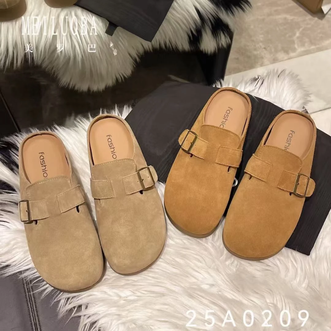 【美罗巴】2025春款爆款热卖厚底半拖勃肯拖鞋