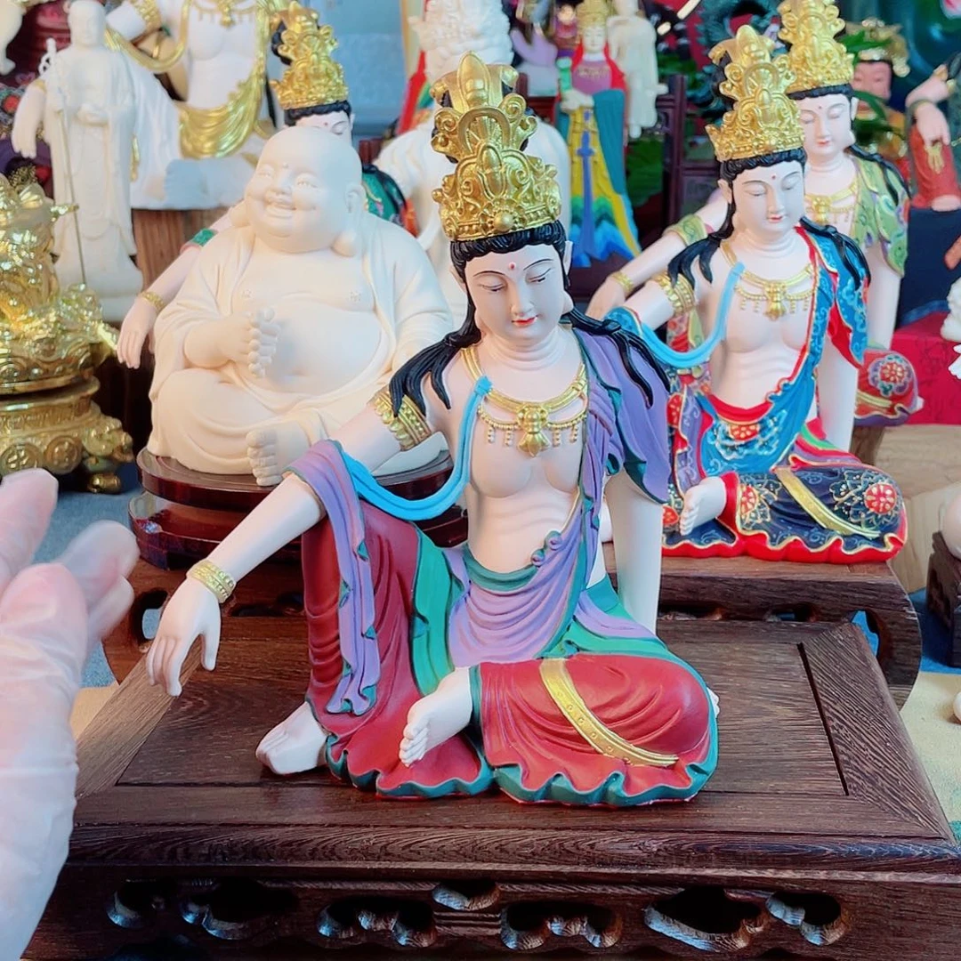 小***傅石材自在观音摆件