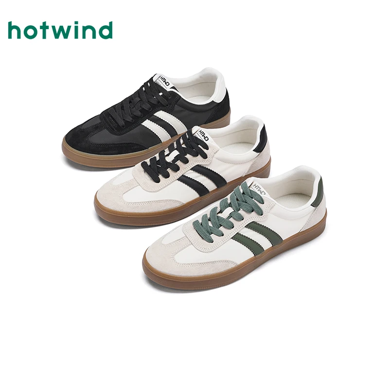 热风男士秋冬新款时尚休闲板鞋男士小白鞋运动低帮男鞋H14M25V11