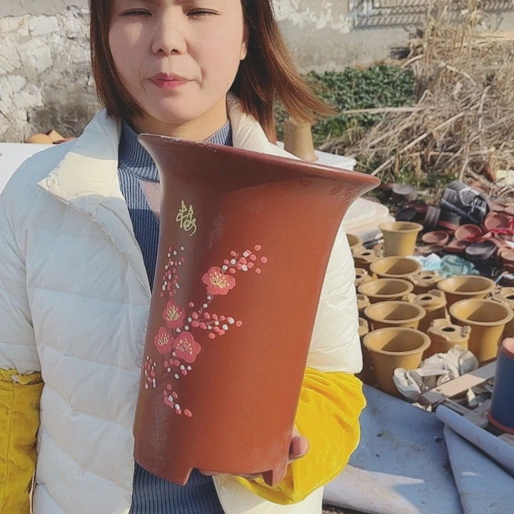紫砂宜兴紫砂花盆