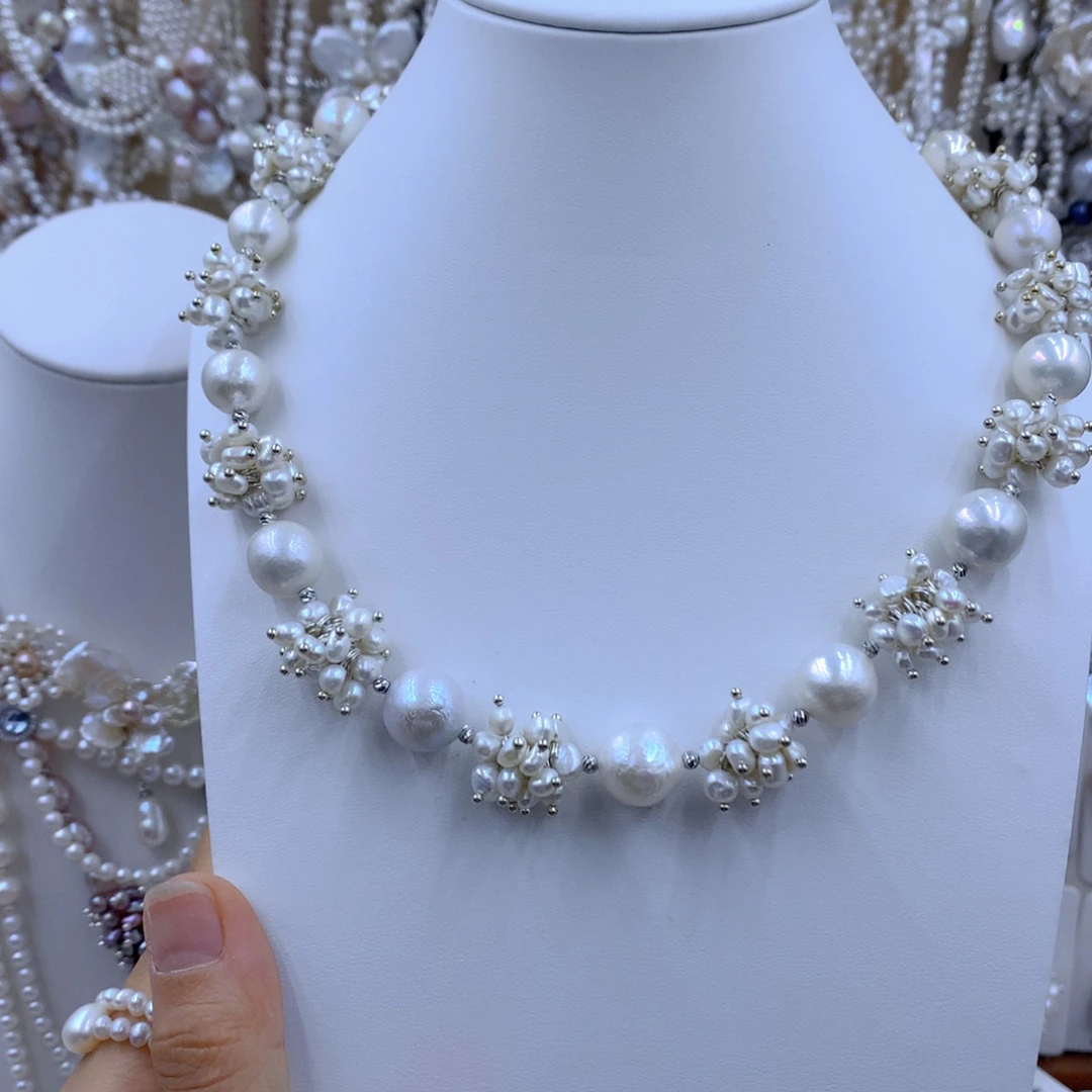 R***侠银S925镶嵌淡水珍珠项链