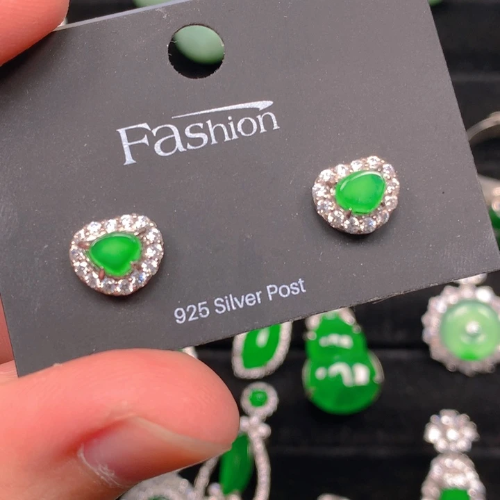 翡翠银S925镶嵌颈饰