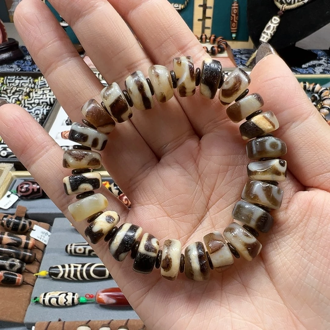 玛瑙/玉髓未镶嵌珠宝半成品多宝堕珠手串