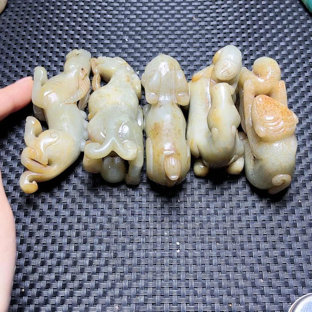 白玉菩提吊坠古*缘摆件