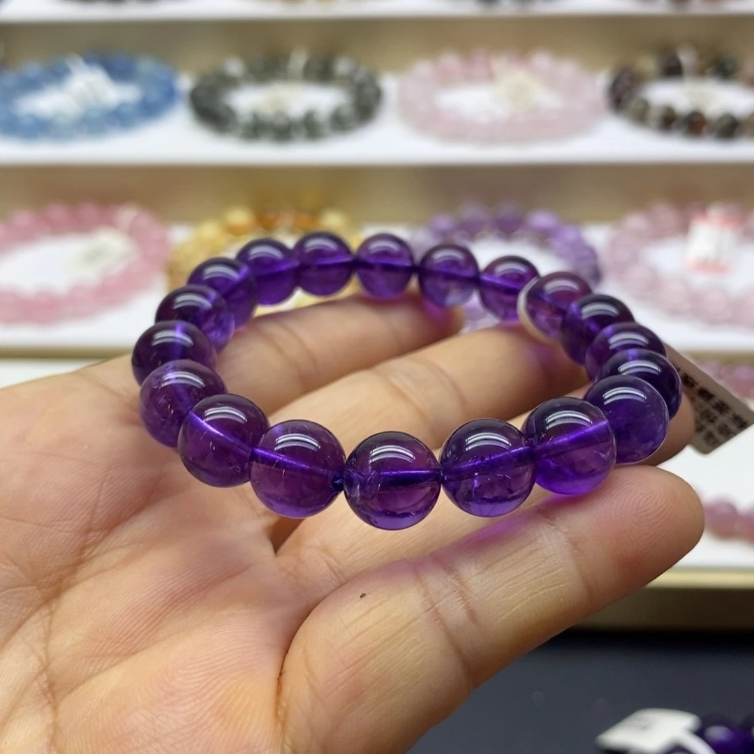 水晶手链未镶嵌乌拉圭紫1 0m