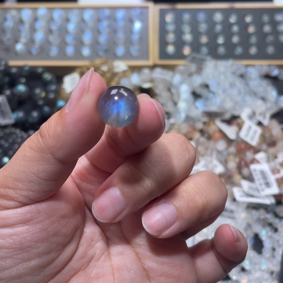 酸****长石未镶嵌手链灰月光手链12.6mm