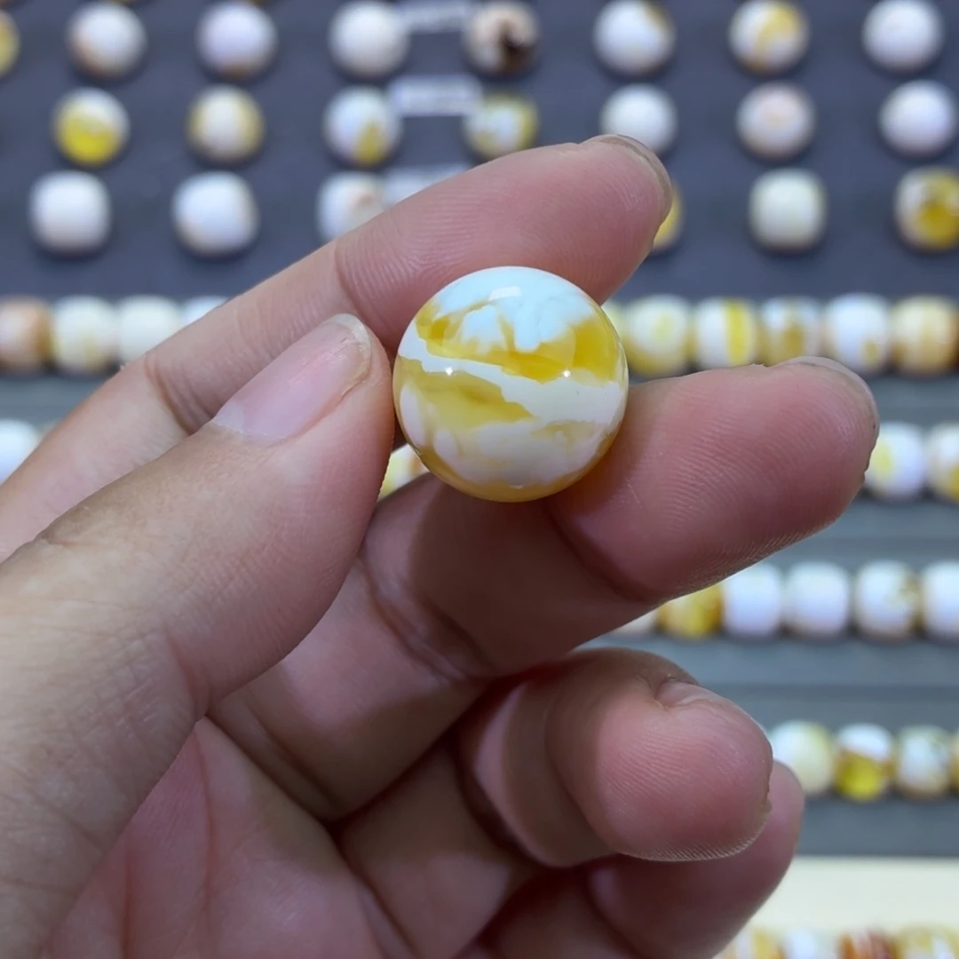 琥珀未镶嵌裸石16➕圆珠
