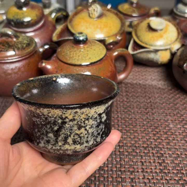 茶杯紫砂针孔竹节