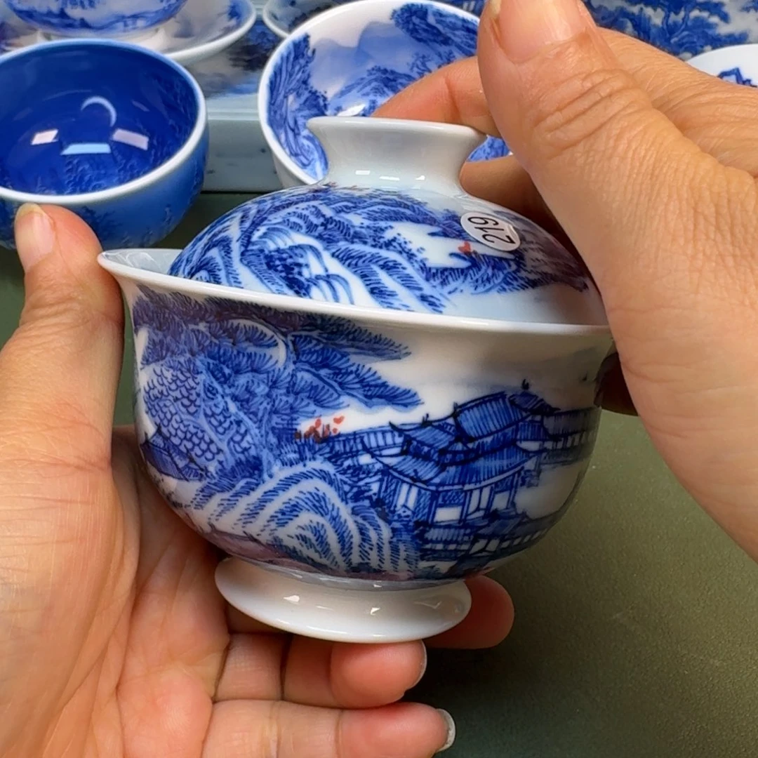 陶景德镇纯手绘茶具圆圆219