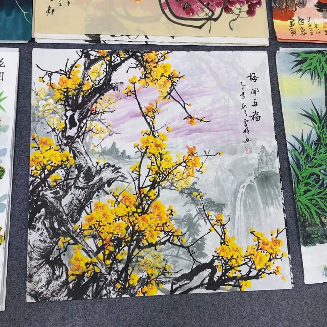 国画尺寸70✖️70斗方精品手绘画