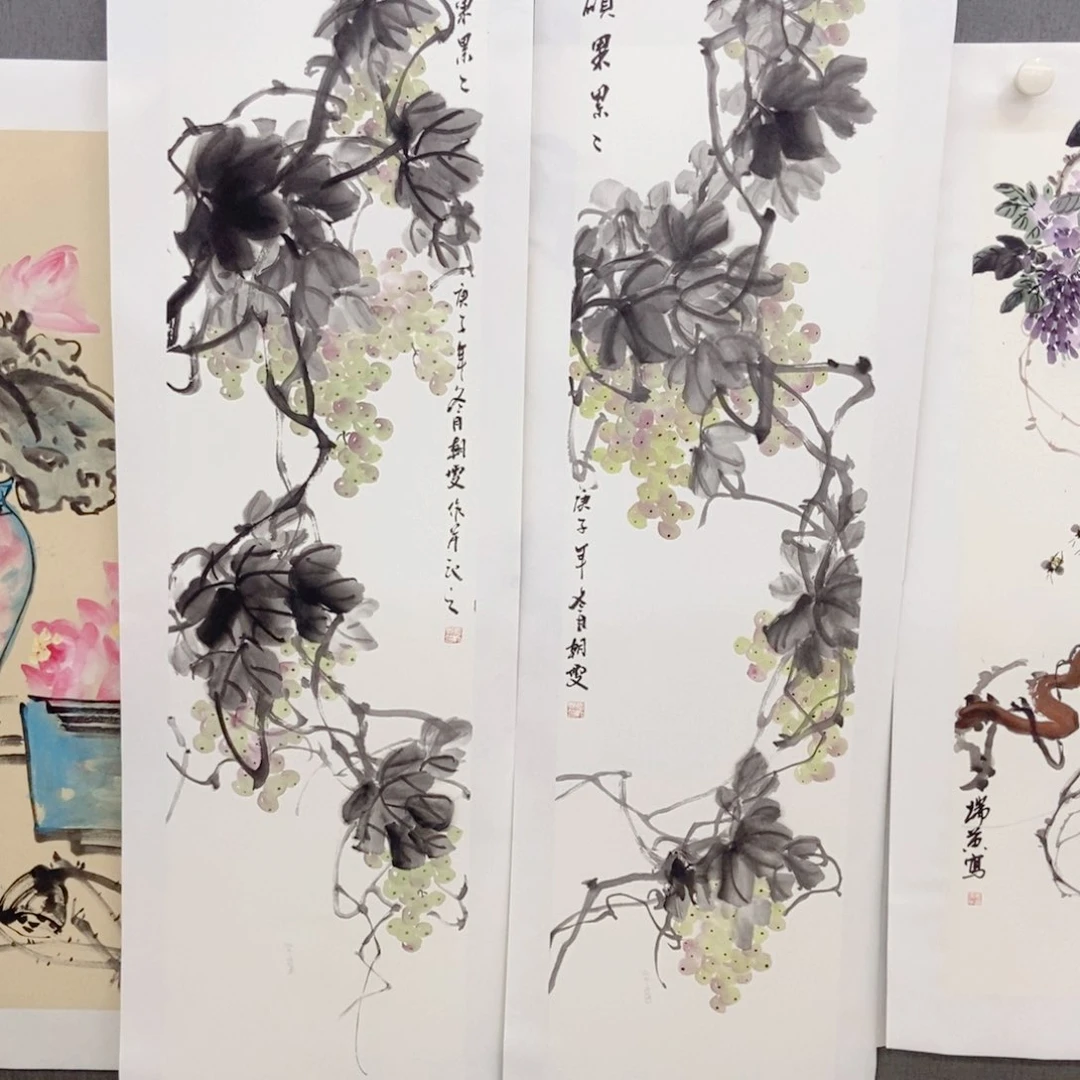 国画手写手绘国画16两个
