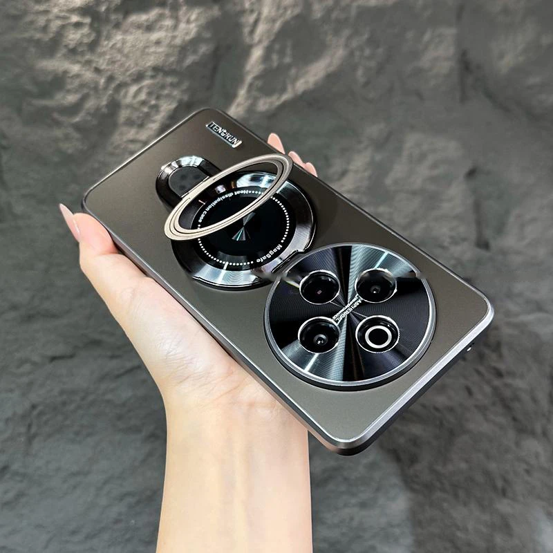磁吸支架磨砂适用vivoy300pro+/y300手机壳y300i全包防摔不沾指纹
