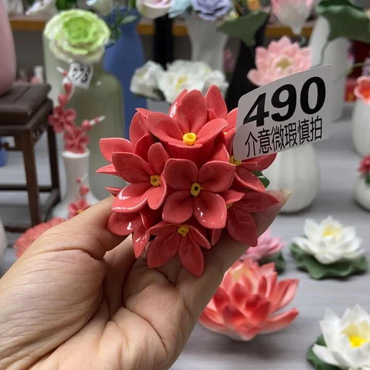 陶瓷手工制作陶瓷花