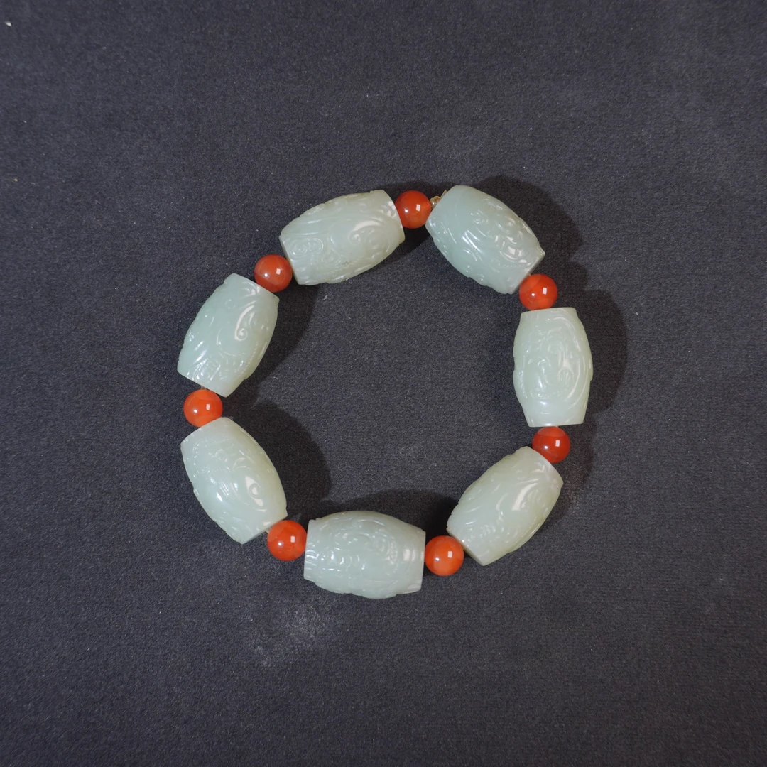 46F6 清  和田玉手串