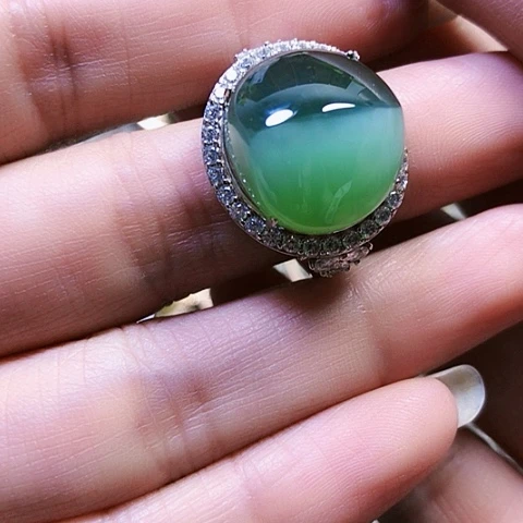 和田玉银S925镶嵌挂件