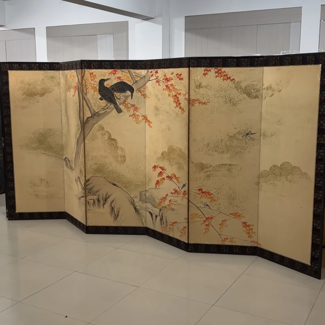 绘画屏风框画茶空间设计