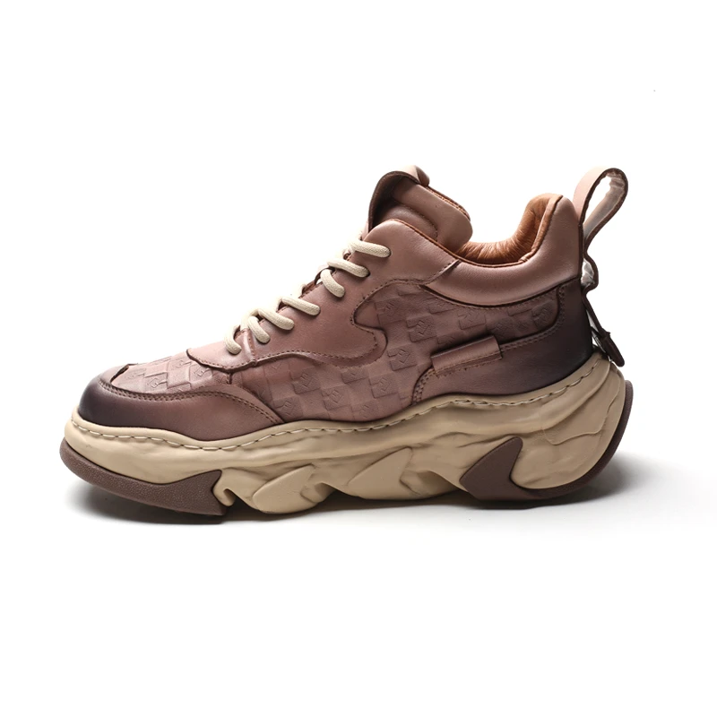 2023秋季男鞋新款牛皮皮面高帮鞋休闲运动流行秋季百搭鞋956